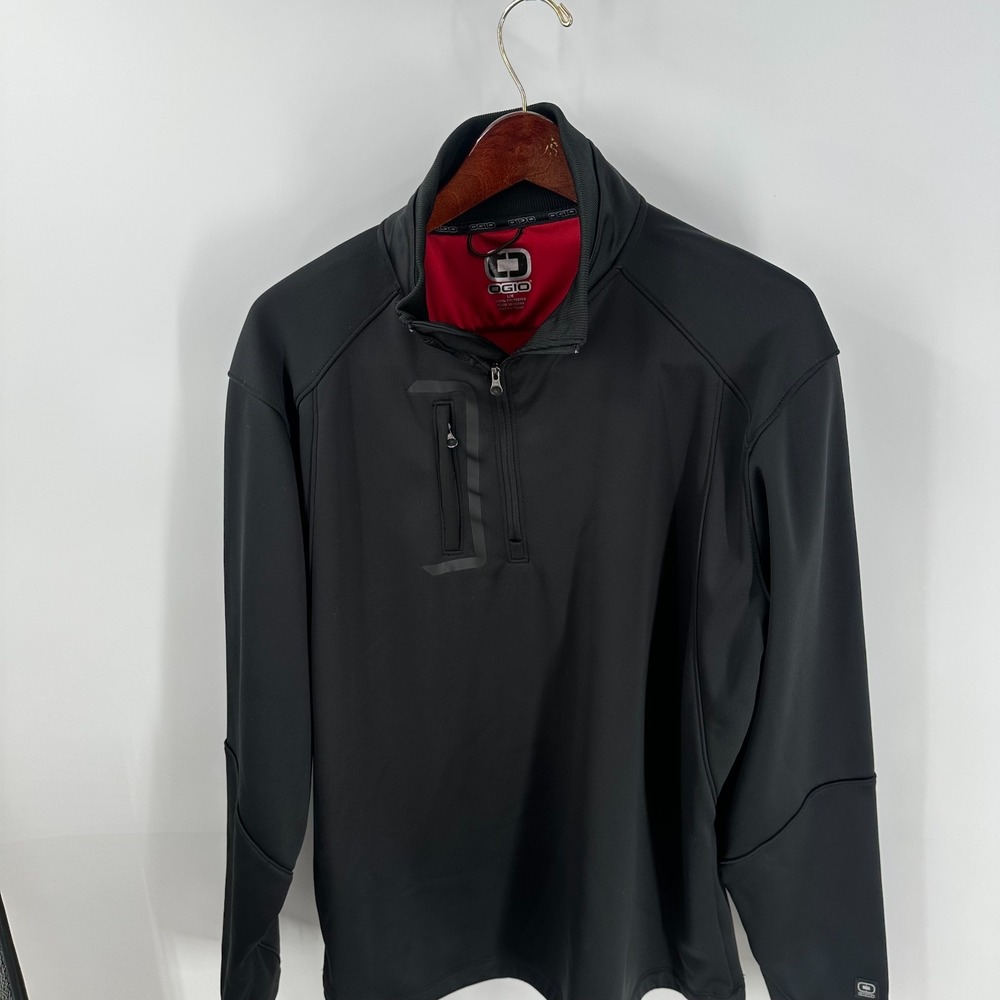 OGIO Athletic Performance Mock Neck Quarter-Zip Pullover Sweatshirt Black Size L